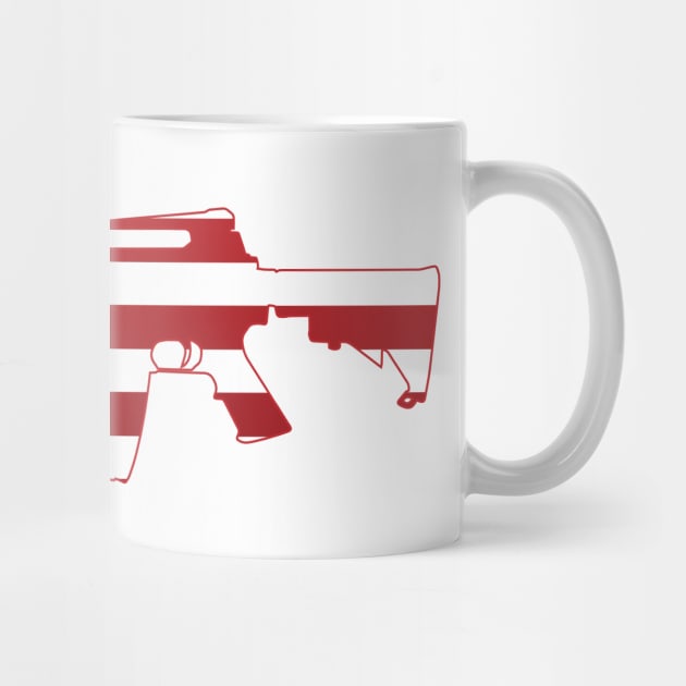 AR-15 Stars & Stripes Rifle Silhouette by hobrath